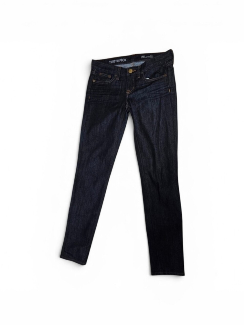 J Crew Toothpick Ankle Low Rise Dark Wash Skinny Jeans Size 25 EUC